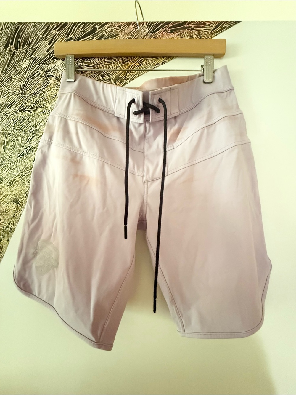 Alphalete Lavender Shorts tie dye wash Drawstring Waist Boardshorts 31